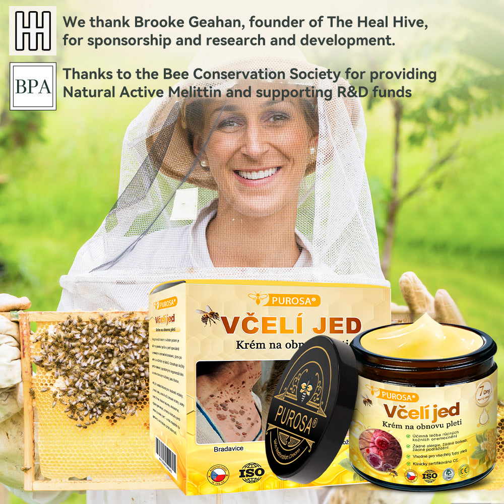 🐝PUROSA® Obnovující krém s včelím jedem|✅Kompletní řešení pro odolné kožní problémy, jako je stárnutí, ekzém, jizvy a lupénka